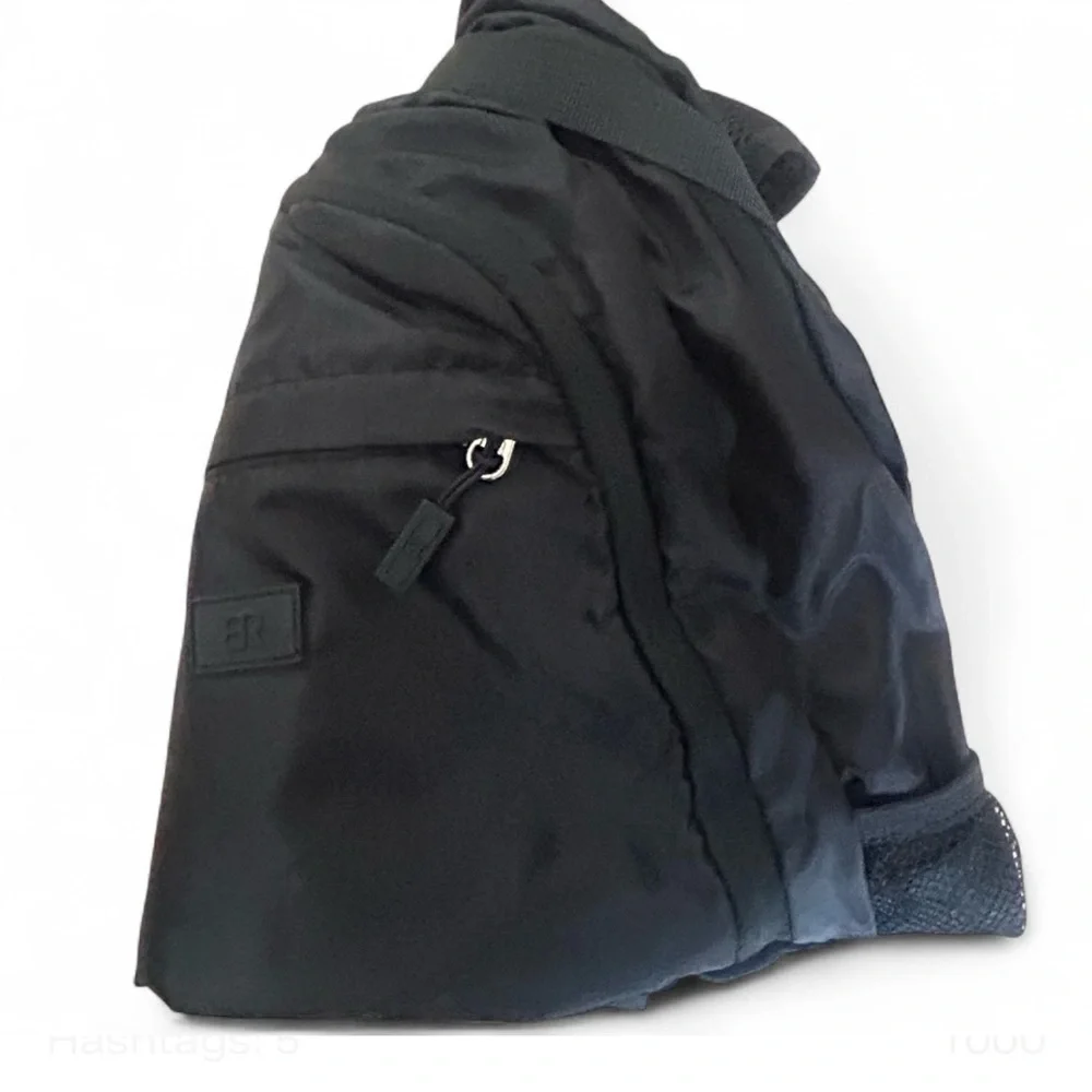 Banana Republic Large Black Nylon Backpack Unisex Packable 4 Pocket Travel Bag